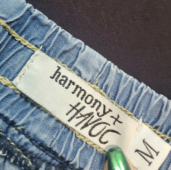 loose fitting denim style pants - Picture 3 of 4